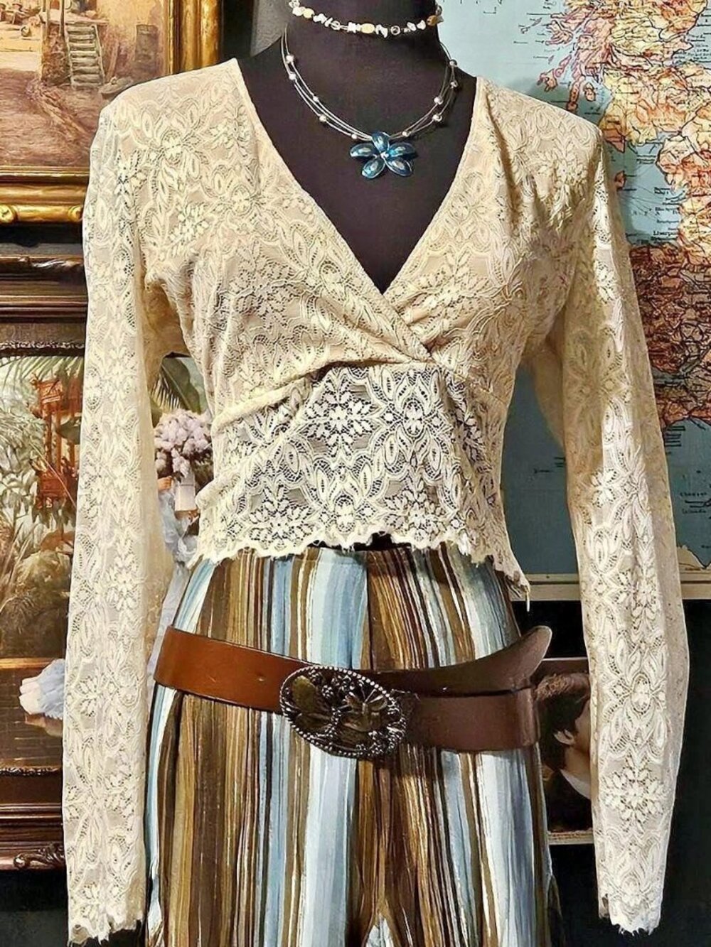Wilfred Fairy Lace Top, Size L fits like medium
